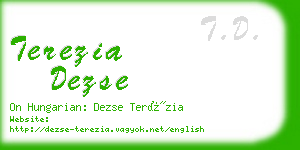 terezia dezse business card